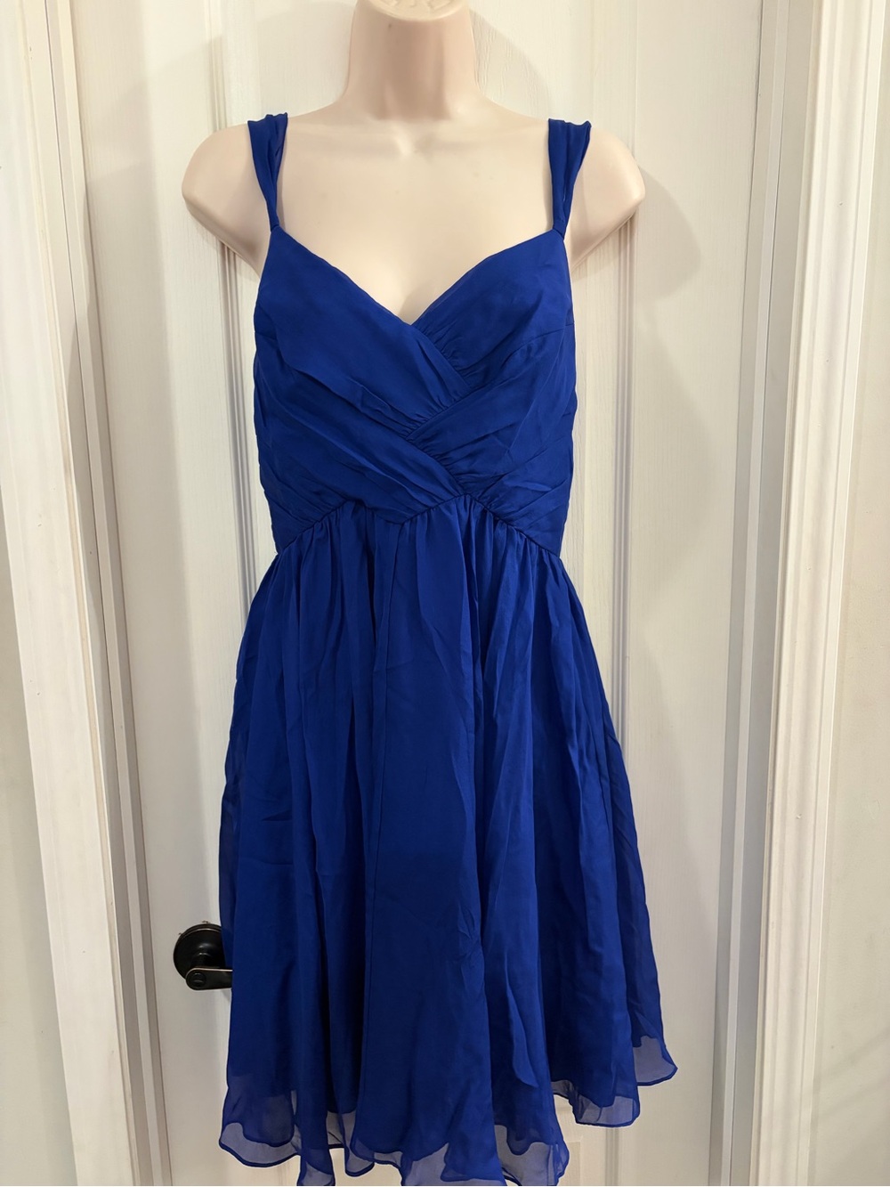 Rebecca Taylor Royal Blue 100% Silk Dress EUC